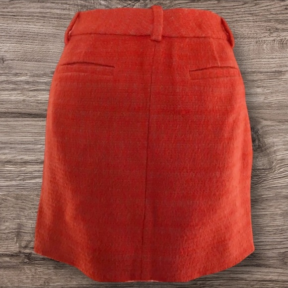 J.Crew Sz 2 Cozy Wool Tweed Mini in Firelight Orange |Holiday Ready - Picture 2 of 6